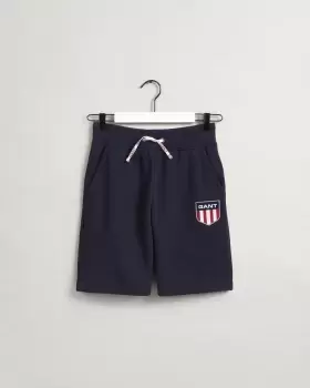 Image of GANT Teens Teens Retro Shield Shorts (170) Blue