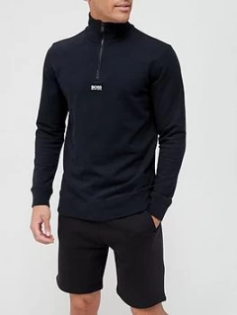 Image of Hugo Boss Zapper 2 Quarter Zip Sweatshirt Black Size M Men