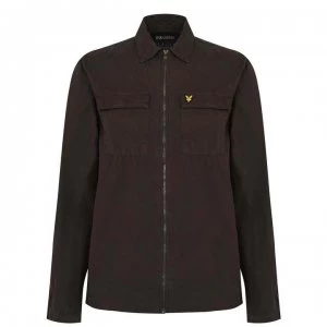 Image of Lyle and Scott Cotton Twill Over Shirt - Trek Green W123