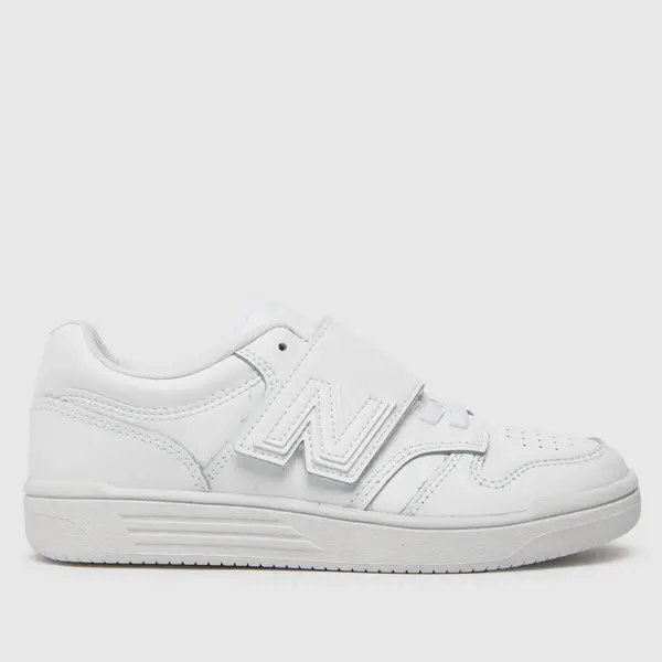 Image of New Balance white 480 v Junior trainers White UK 12 (EU 30½)