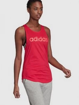 Image of Adidas Essentials Linear Loose Tank - Pink