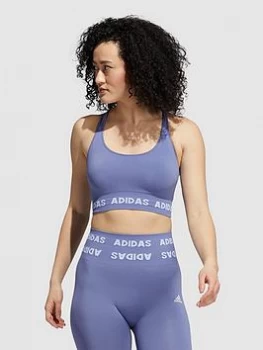 Image of adidas Aeroknit Bra - Light Support, Violet, Size XS, Women