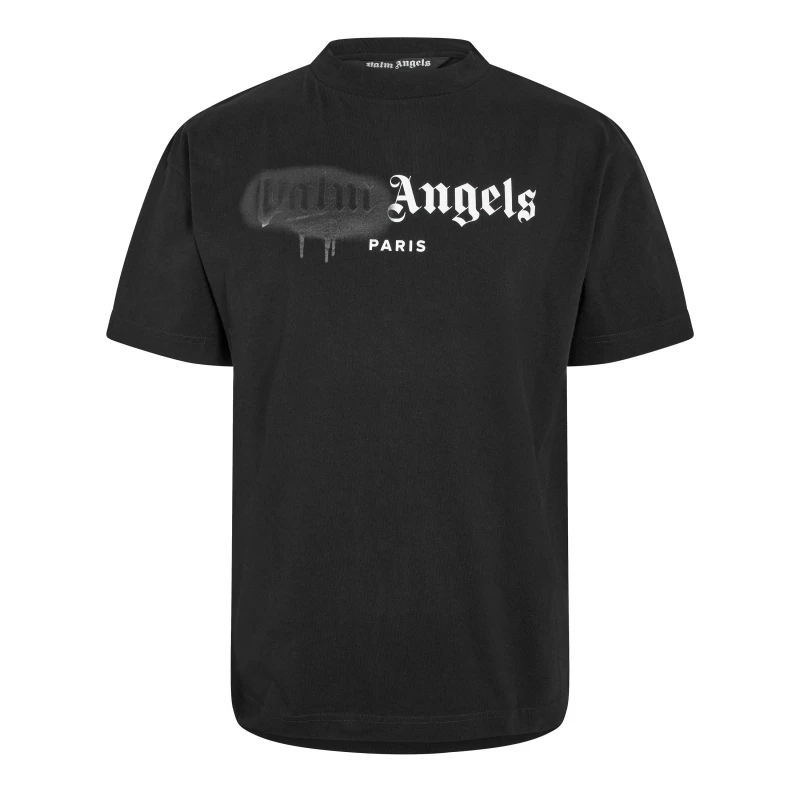 Image of Palm Angels Mens Paris T-Shirt Black male 2XL