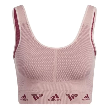 Image of adidas Light Support Aeroknit Bra Womens - Red