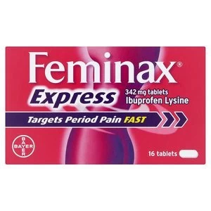 Image of Feminax Express Period Pain and Cramps 16 Tablets