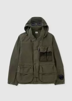 Image of C.P. Company Mens Ba-Tic Goggle Jacket In Butternut