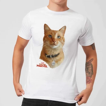 Image of Captain Marvel Goose Mens T-Shirt - White - XS