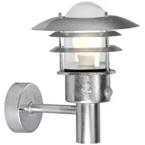 Image of Lonstrup 22cm Outdoor Wall Lantern Galvanized, E27, IP44