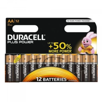 Image of Duracell Plus Alkaline AA Batteries, Pack of 12