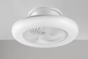 Image of Aliseo LED Ceiling Lamp With Fan, WiFi Smart, Voice Control, White,