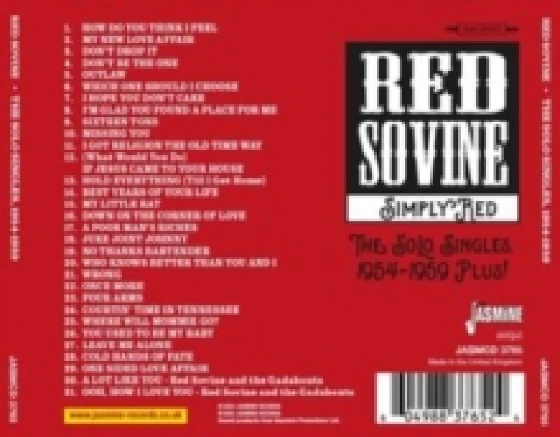 Image of Simply Red: The Solo Singles 1954-1959 Plus! CD / Album (Jewel Case)