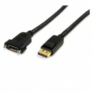 Image of 3 ft Powered DisplayPort Panel Mount Cable with Power
