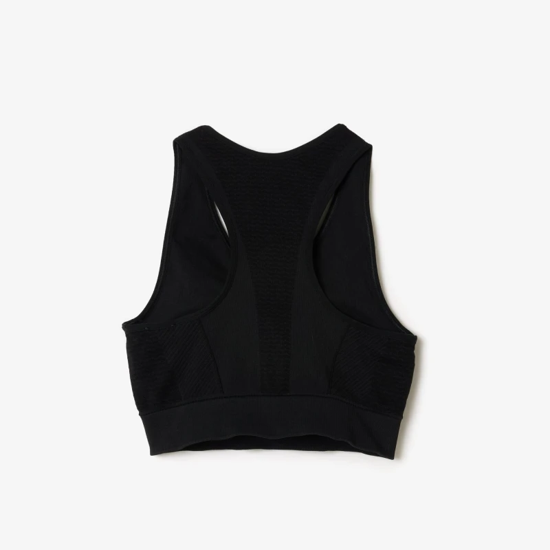 Image of Lacoste Sport Stretch Removable Padded Bralette Black female XS