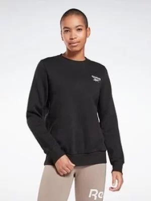 Image of Reebok Identity Crew Sweatshirt, Black, Size S, Women