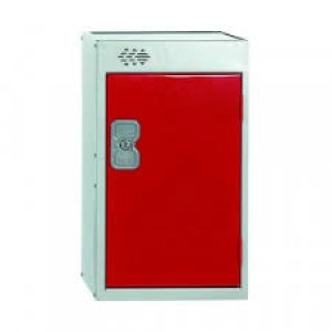 Image of One Compartment Quarto Locker D300mm Red Door MC00077