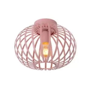 Image of Merlina Modern Flush Ceiling Light Children - Ø30cm - 1xE27 - Pink