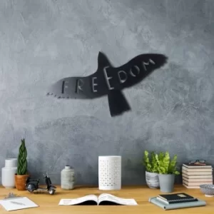 Image of Freedom Black Decorative Metal Wall Accessory