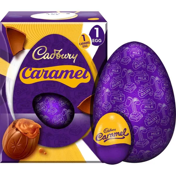 Image of Cadbury Gifts Direct Cadbury Caramel Milk Chocolate Easter Egg (195g) 4241216