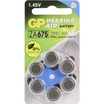 Image of GP Batteries GPZA675 / PR44 Button cell ZA675 Zinc air 620 mAh 1.4 V 6 pc(s)