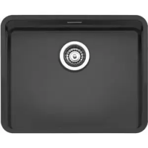 Image of Single Bowl Black Stainless Steel Kitchen Sink - Reginox Ohio 50x40