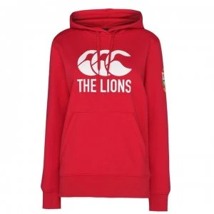 Image of Canterbury British and Irish Lions Logo Hoodie Ladies - TANGO RED