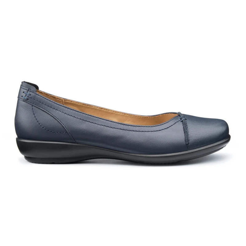 Image of Hotter Womens 'Robyn II' Ballet Pumps in Mid Navy Size: 6 Mid Navy Female 6
