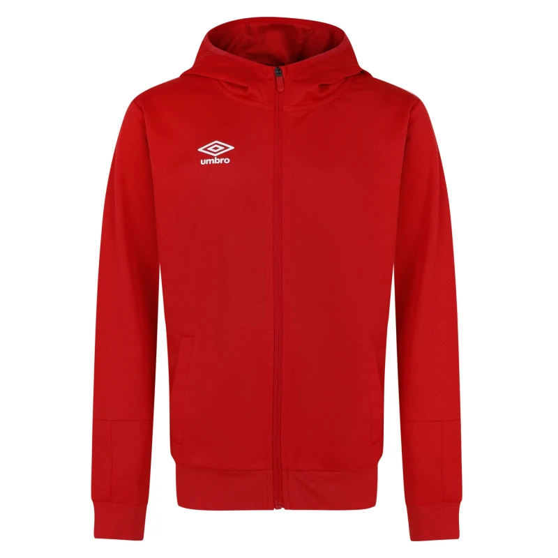 Image of Umbro Total Training Knitted Hoodie in Dark Red Size: 11-12 Years Dark Red Unisex 11-12 Years