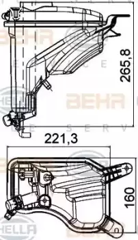 Image of x1 Behr Radiator Tank 8MA376789-751 Genuine replacement part for Car Made in CN