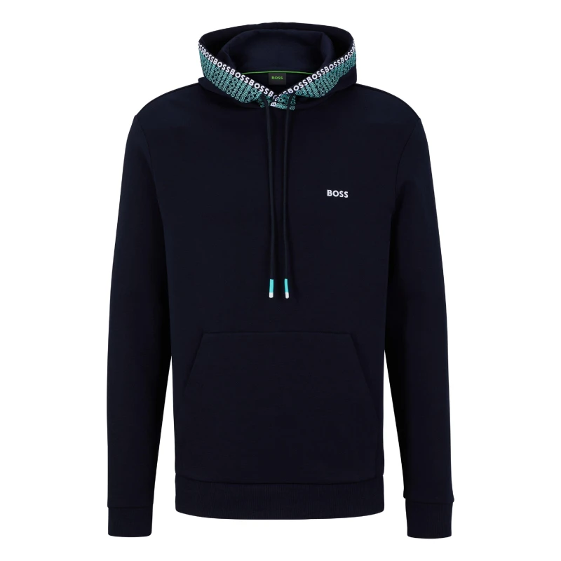 Image of Boss Mens Pullover Hoodie Blue male S