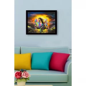 Image of SC0958 Multicolor Decorative Framed MDF Painting