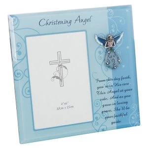 Image of Christening Angel Frame Boy 4x6