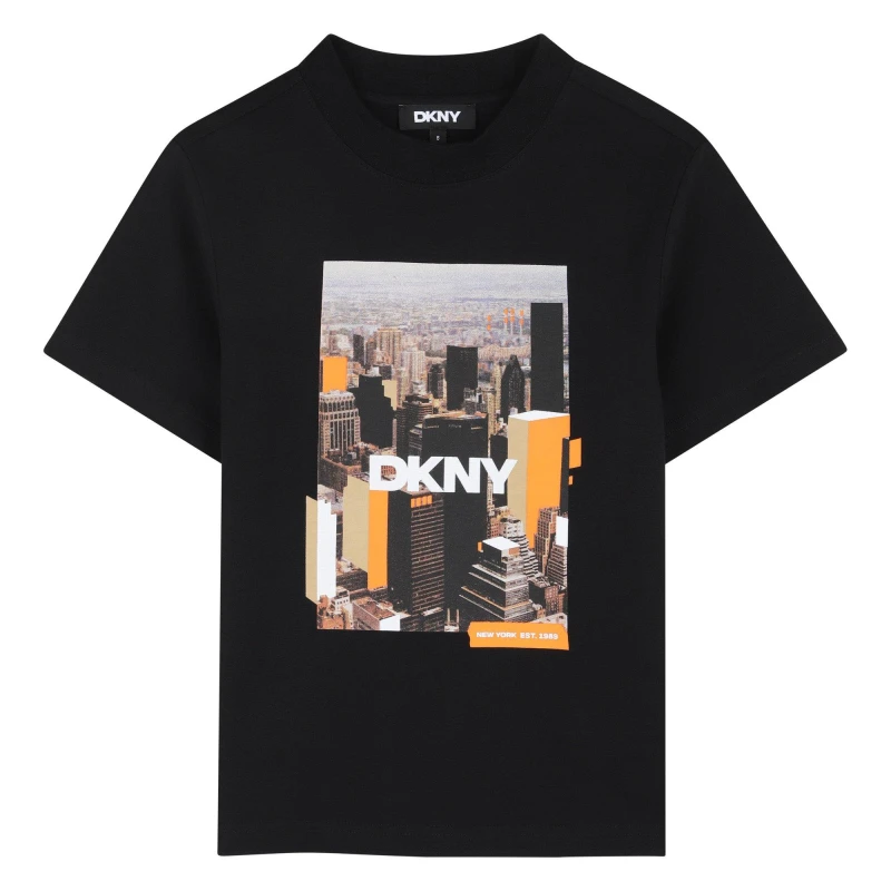 Image of DKNY SS T Shirt Jn63 Black male 6Y