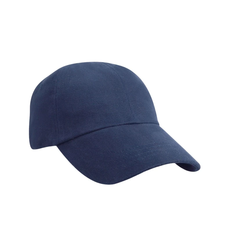 Image of Result Heavy Brushed Cotton Low Profile Cap in Navy Navy Unisex One Size