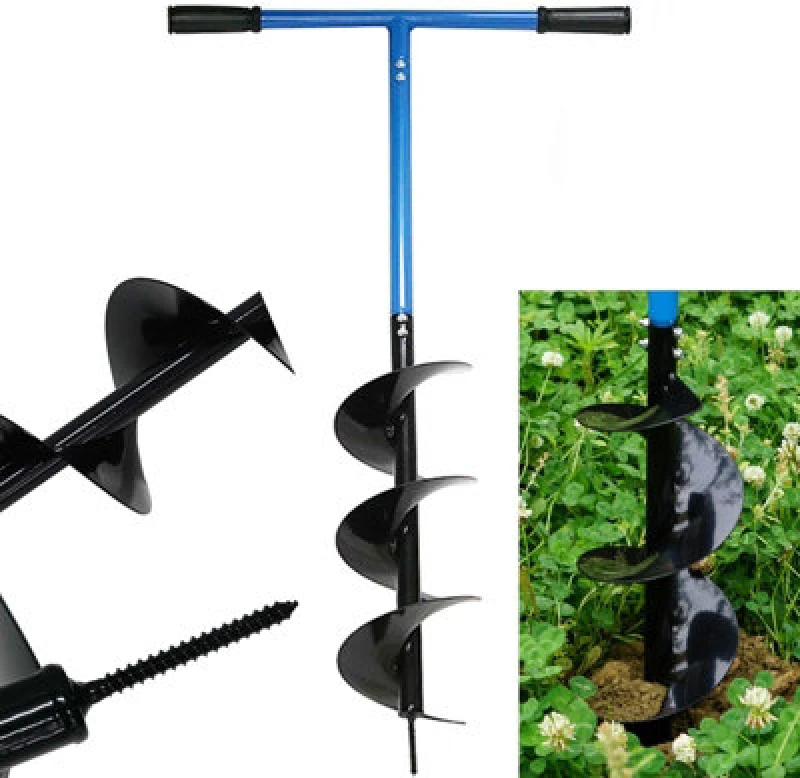 Image of Gr8 Garden Manual Garden Earth Auger 150mm Fence Post Hole Digger Hand Drill Soil Borer