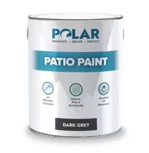 Image of Polar Patio Floor Paint - Dark Grey - 5L