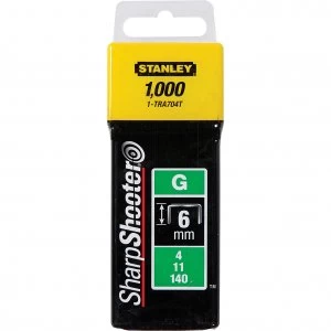 Image of Stanley Heavy Duty Sharpshooter Type G Staples 6mm Pack of 1000