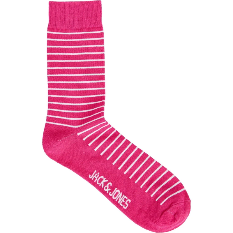 Image of Jack and Jones Stripe Sock Mens - Pink Pink 6 - 12 Months