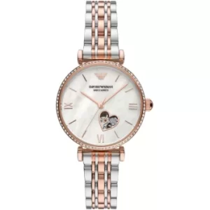 Image of Ladies Emporio Armani Automatic Two-Tone Stainless Steel Watch