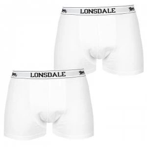 Image of Lonsdale 2 Pack Trunks Mens - White