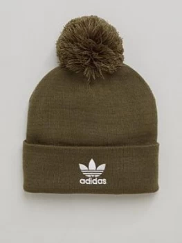 Image of Adidas Originals Bobble Knit Hat - Khaki