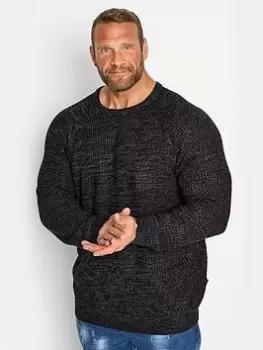 Image of BadRhino Blue Fisherman Knitwear, Blue, Size L, Men