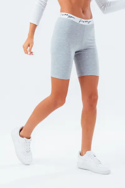 Image of JustHype UK hype grey marl womens cycling shorts