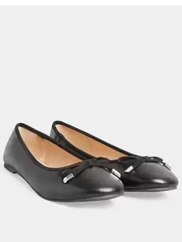 Image of Long Tall Sally Ballerina Pumps - Black, Size 10, Women