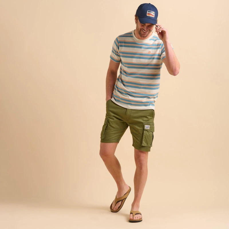 Image of Brakeburn Brakeburn Men Khaki Cargo Short Size: 38 Khaki 38 Male 5052414918636