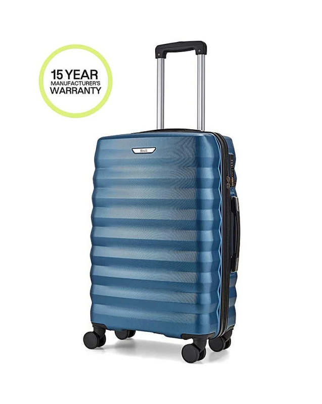 Image of Rock Rock Berlin Medium Suitcase Blue Blue IL55301