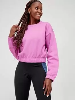 Image of adidas Studio Lounge Sweat Top - Lilac Size S, Women