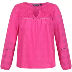 Image of Regatta Womens Calluna Coolweave V Neck Loose Fit Blouse 18 - Bust 43' (109cm)