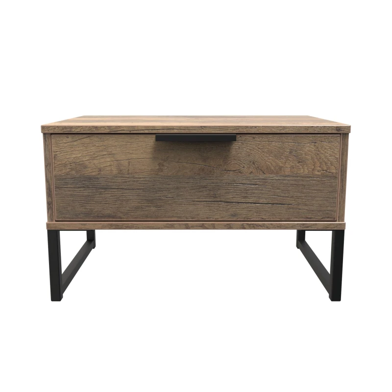 Image of Welcome Furniture Severn 1 Drawer Side Table - Ready Assembled Vintage Oak unisex Small