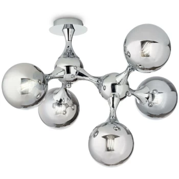 Image of Ideal Lux Nodi - 5 Light Ceiling Light Chrome