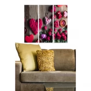 Image of MDF562630174 Multicolor Decorative MDF Painting (3 Pieces)